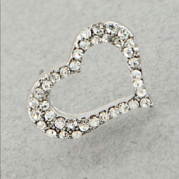 Crystal heart earrings - Picture 2 of 2